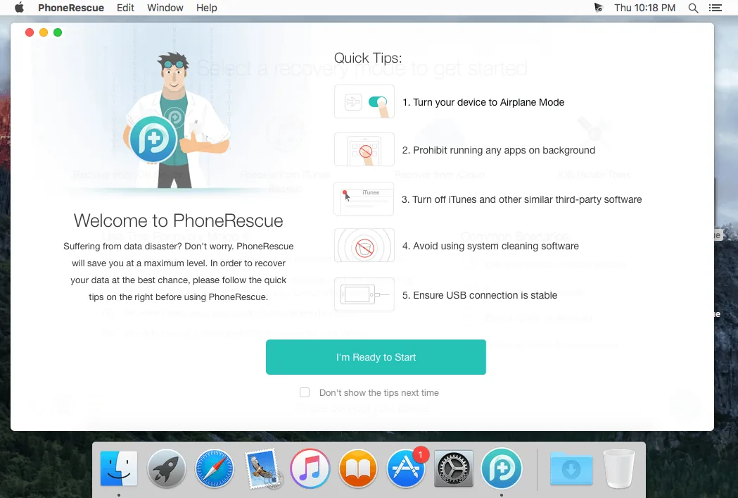 PhoneRescue for iOS 4.3.1 crack for Mac Download — Screenshots 1