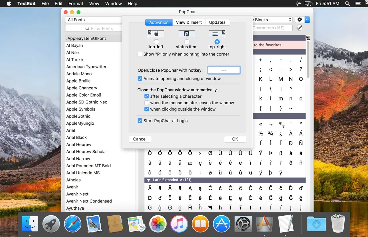 PopChar 10.5 crack for Mac Download — Screenshots 2