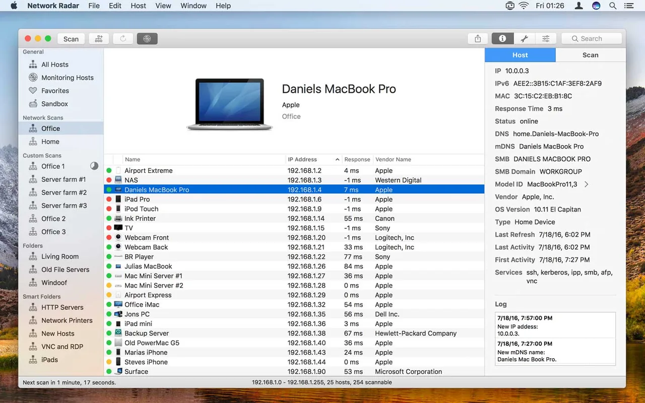 Network Radar 3.2 for Mac Download — Screenshots 1