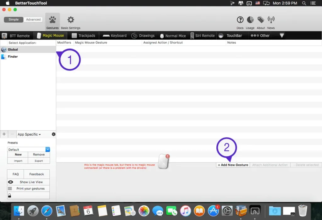 BetterTouchTool v5.69.0 Cracked for Mac Download — Screenshots 2