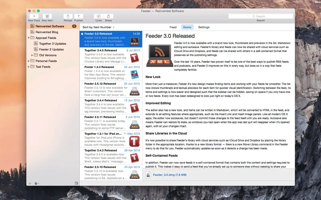 Feeder 4.8.2 full Crack for Mac Download — Screenshots 1