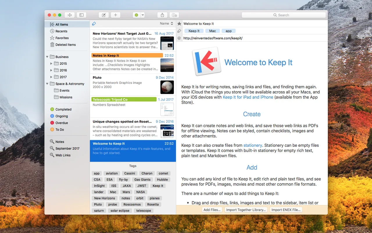 Keep It 2.7.5 full crack for Mac Download — Screenshots 1