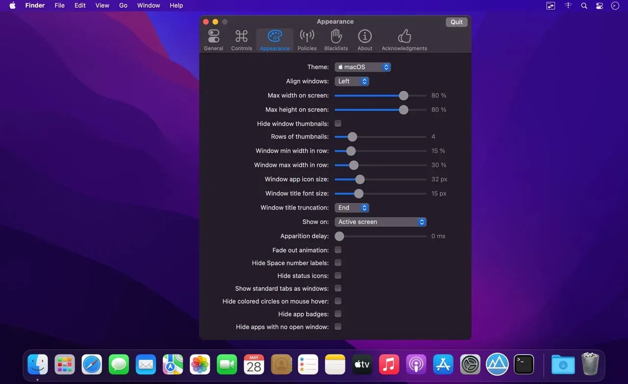 AltTab 7.31.0 Cracked for Mac Download — Screenshots 2
