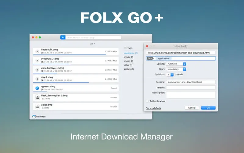 Folx GO+ 5.31 Cracked for Mac Download — Screenshots 1