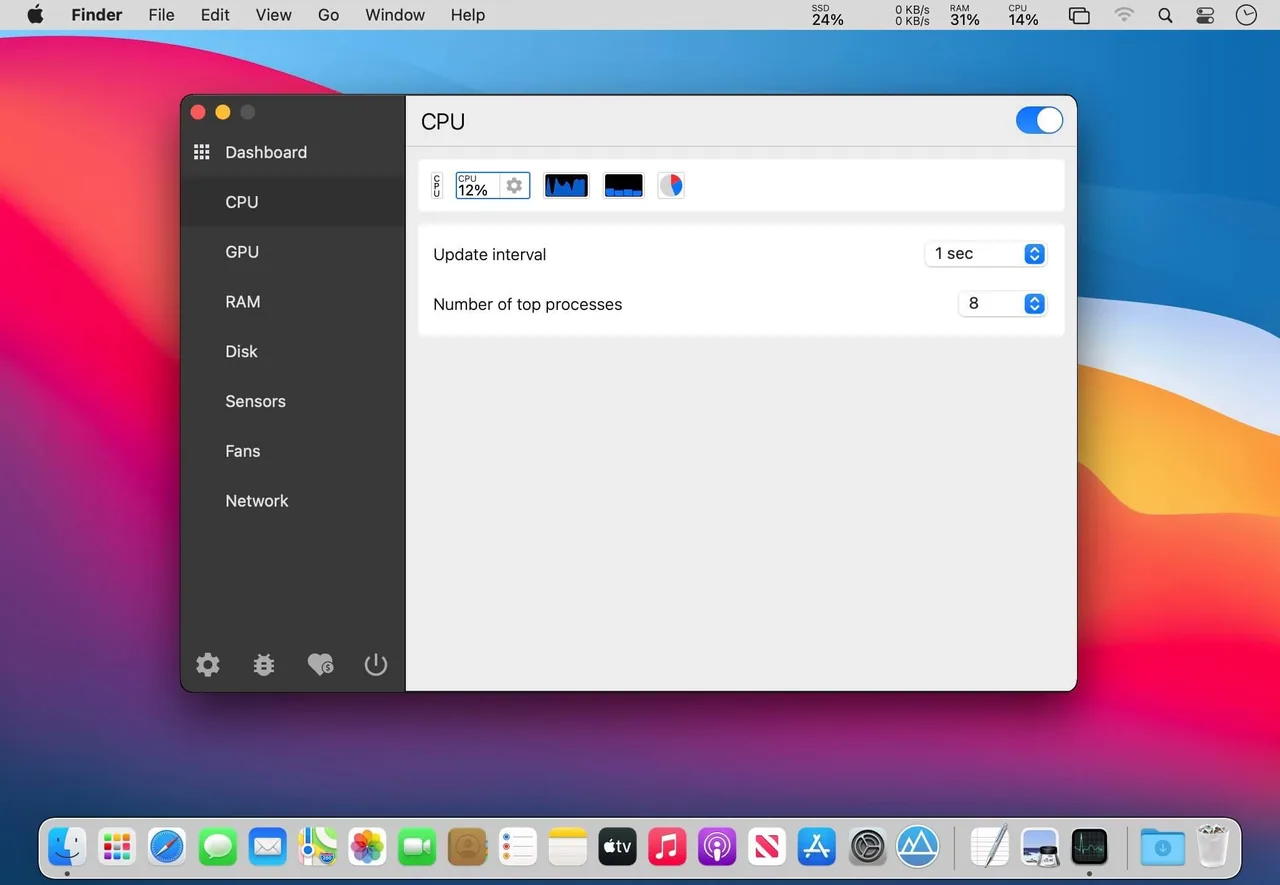 Stats 2.11.53 Cracked for Mac Download — Screenshots 1