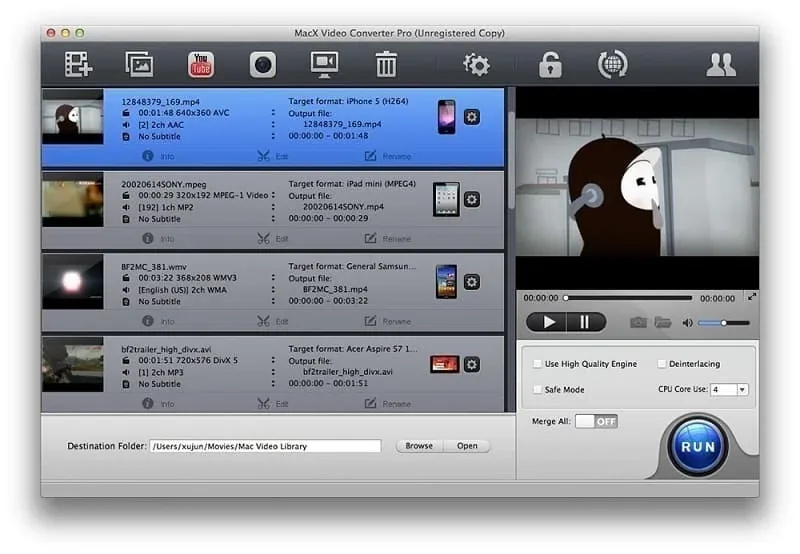 MacX Video Converter Pro v5.18.1 full crack for mac Download — Screenshots 1