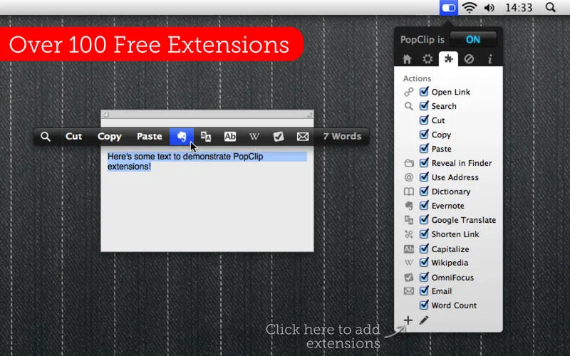 PopClip v2025.9.2 full Crack for Mac Download — Screenshots 1