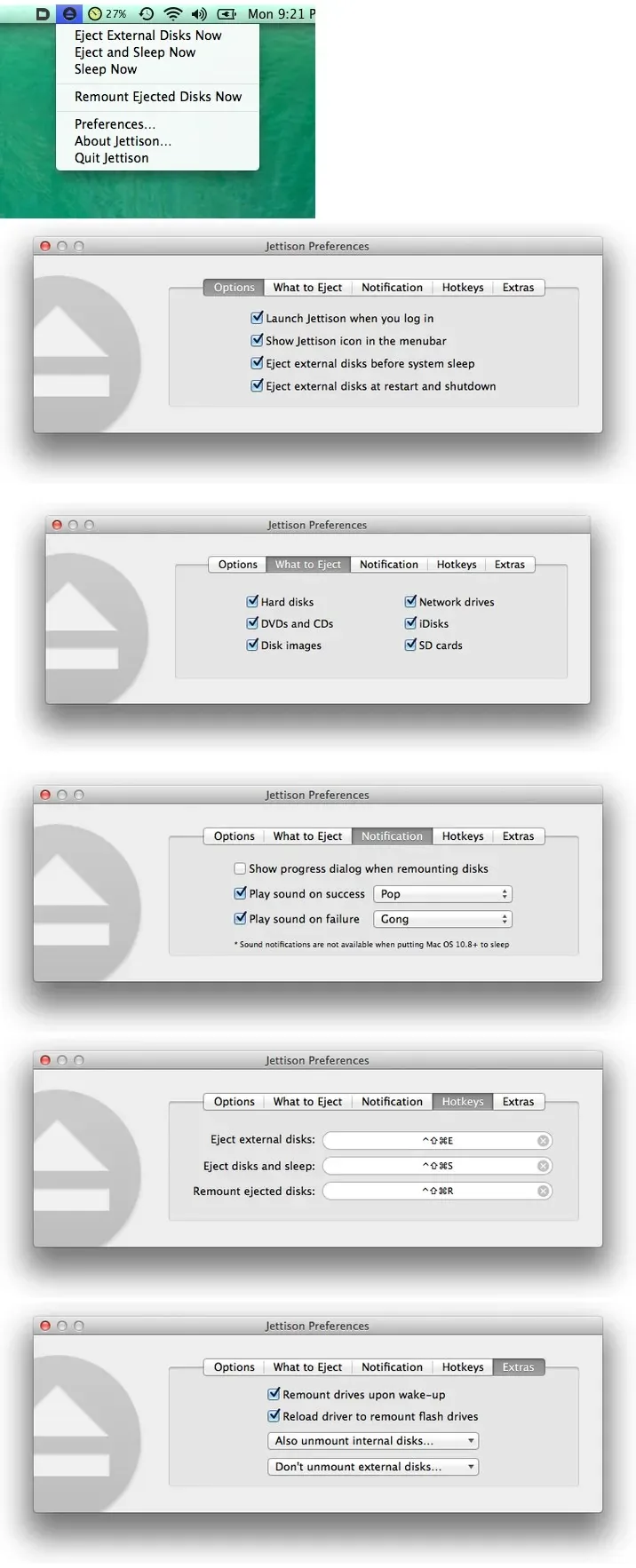 Jettison 1.9.4 Cracked for Mac Download — Screenshots 1