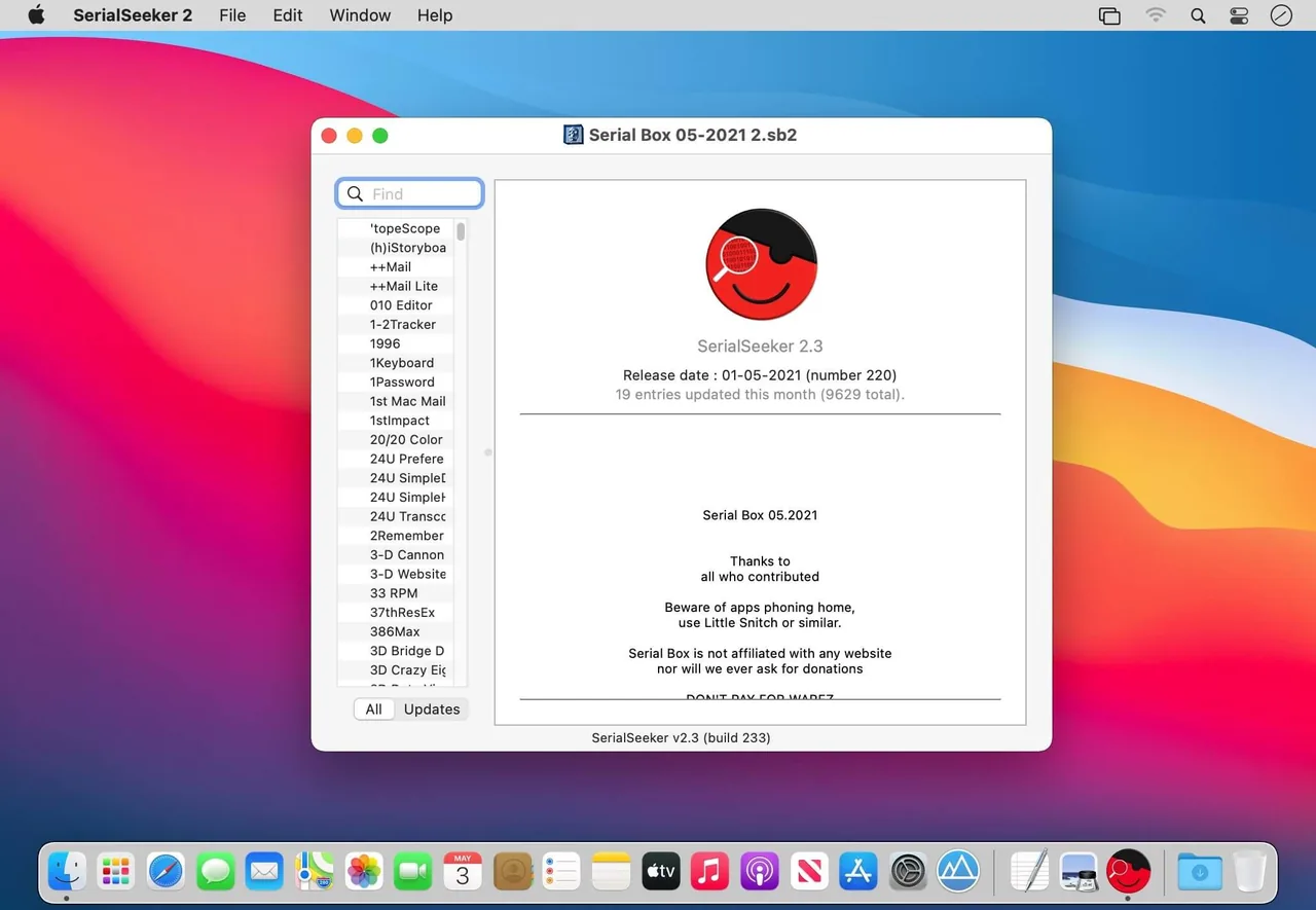 Serial Box & SerialSeeker V5-2025 crack full for Mac Download — Screenshots 1