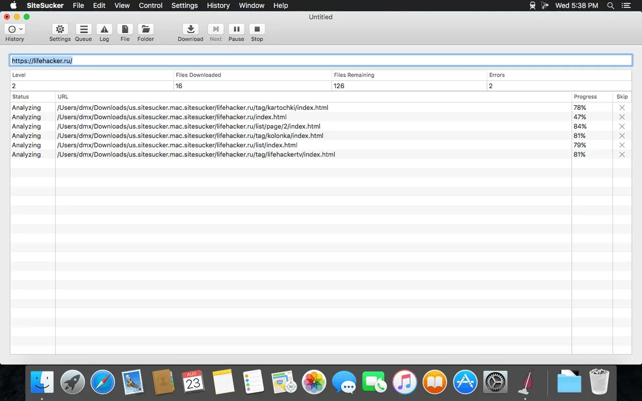 SiteSucker Pro 6.0.1 full crack for Mac Download — Screenshots 2