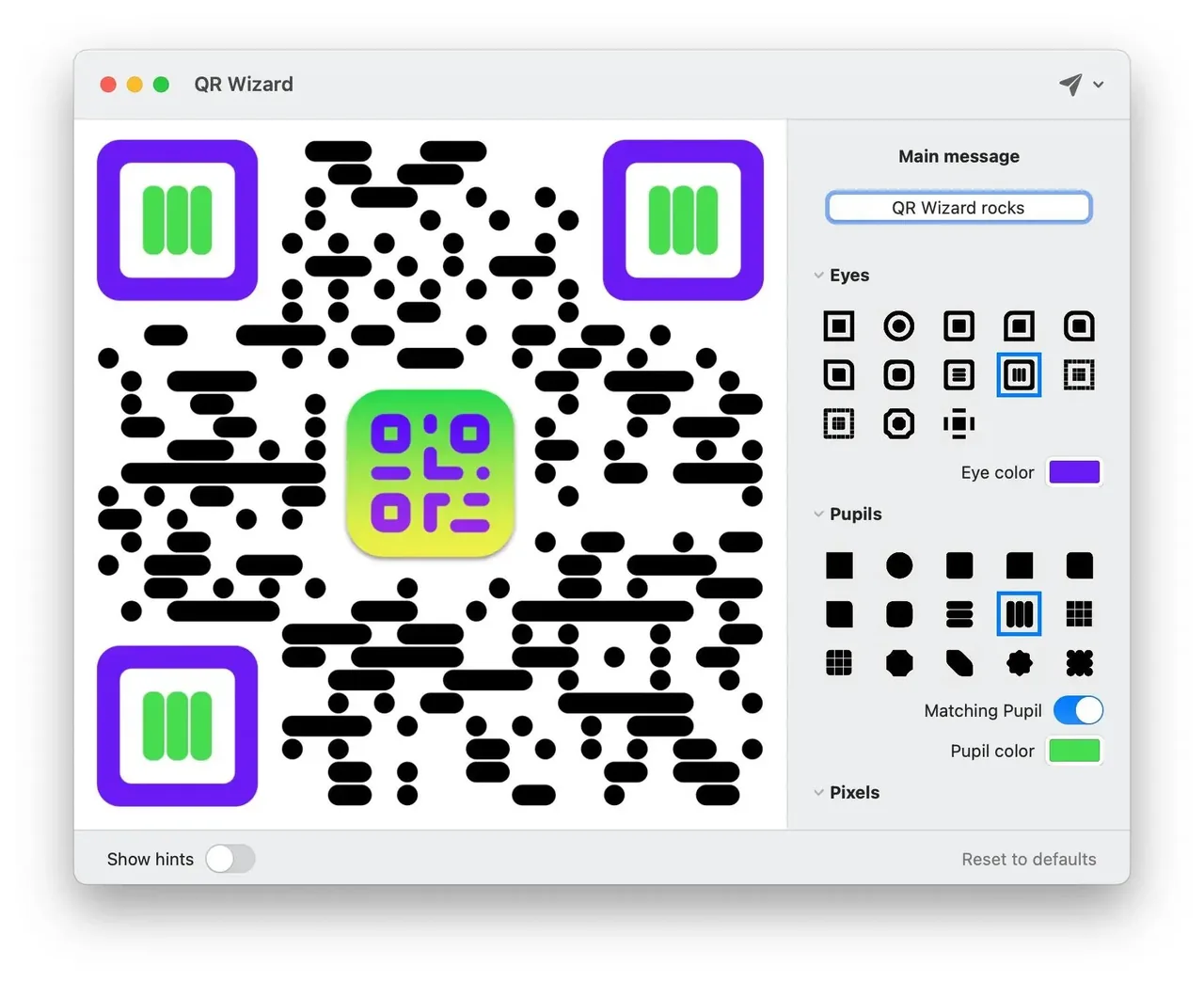QR Wizard 2.5 Cracked for Mac Download — Screenshots 1